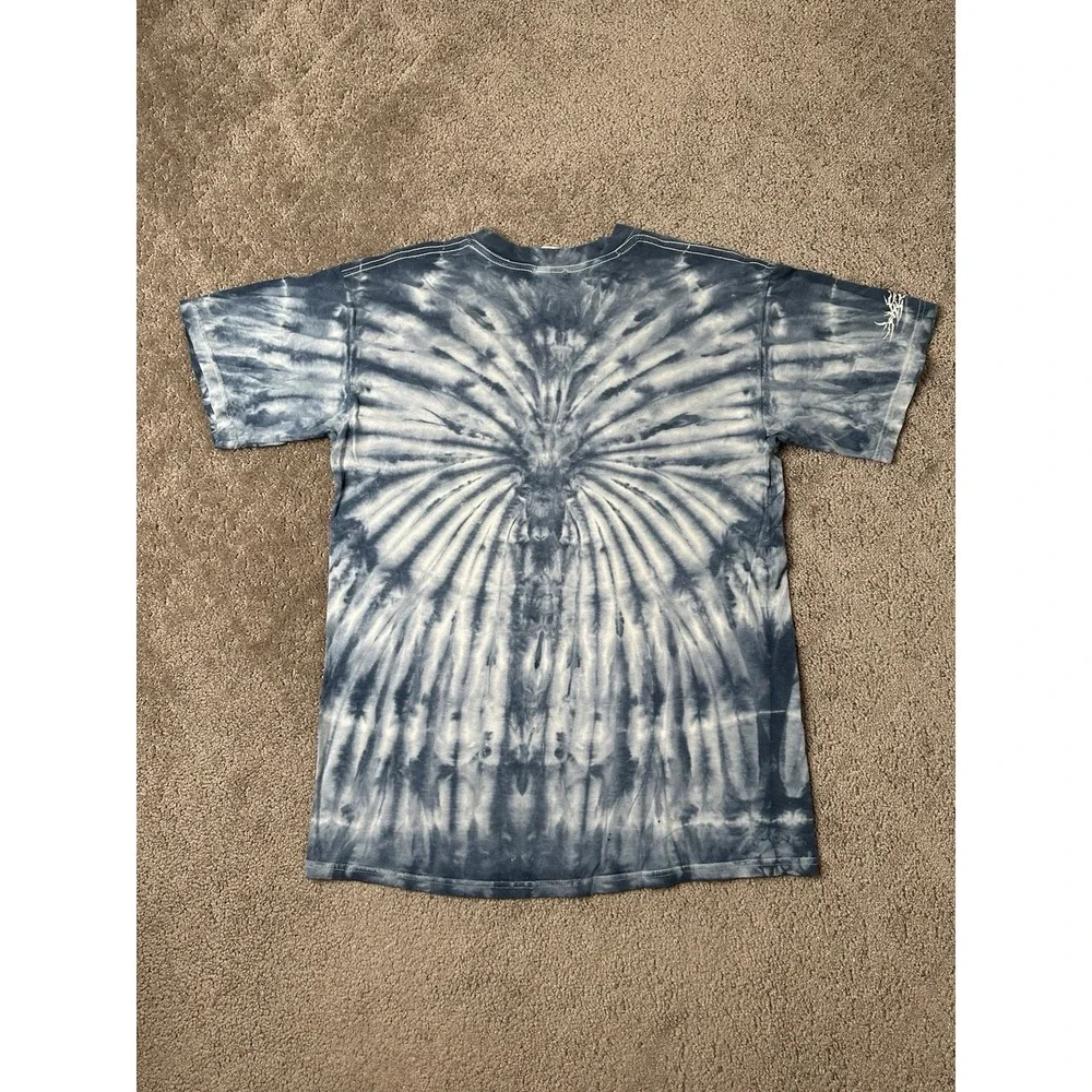 Vintage Mens T-shirt 00' Gildan Tie Dye Dragon, Streetwear Y2K Skateboard Size M